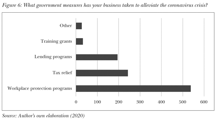 What government measures has your business taken to alleviate the coronavirus crisis?